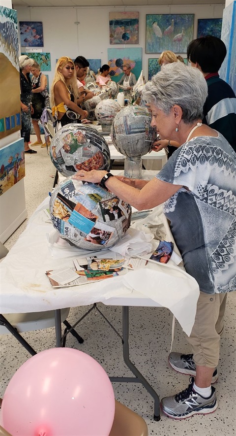 Naples ARt District Pinata Making
