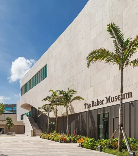 Exterior view of The Baker Museum in Naples.