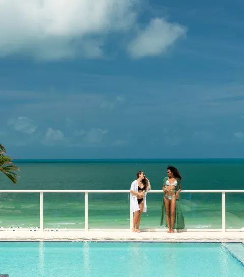 Women at Hotel Pool