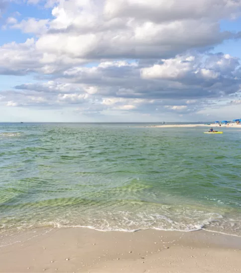 Beach at Clam Pass Park.