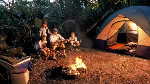 Camping in Collier-Seminole State Park.