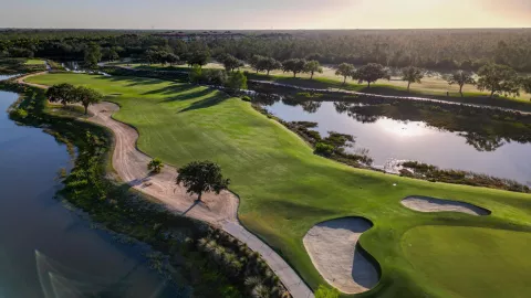 An aerial view of Tiburon Golf Club.