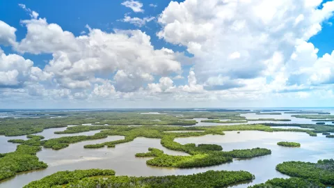 Aerial view of islands