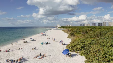 Many people enjoy time on the beach.