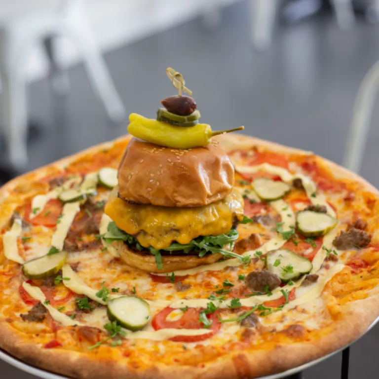 Cheeseburger Pizza - Artisan Pizza in Naples FL Photo