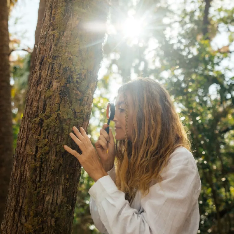 Woman Forest bathing Photo