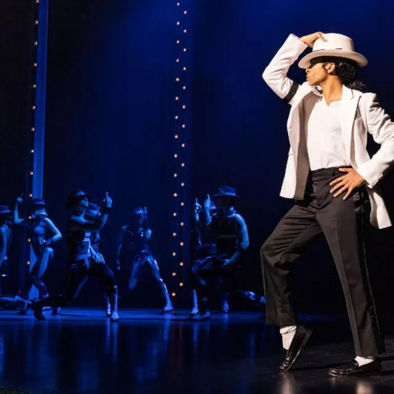 Jamaal Fields-Green as 'MJ' and the cast of the MJ First National Tour. Photo by Matthew Murphy, MurphyMade Photo