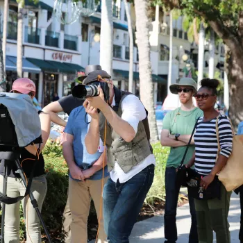 Filming in Naples