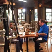 Shooting video in a Naples restaurant