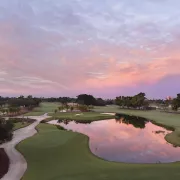 Sunrise over the public golf course at The Naples