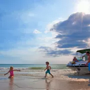 Family on the beach