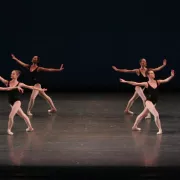 Miami City Ballet dancers in Agon. Choreography by George Balanchine © The George Balanchine Trust. Photo by Joe Gato. Photo