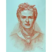 Drawing of Frida Kahlo Photo