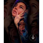 Art of a woman with tattoos Photo