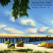 Vintage beach postcard Photo