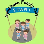Children running through a starting line Photo