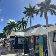Image of artists' booth at the 2023 Mercato Art Celebration Photo