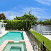 Pool Overlooking Canal at Harbor Lane Bungalow Photo