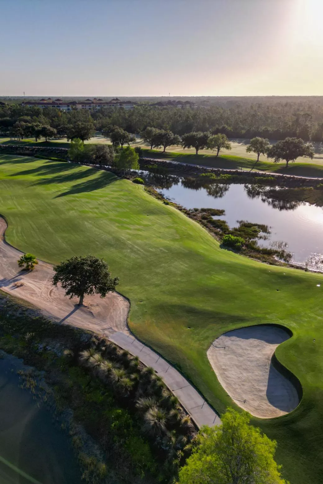 An aerial view of Tiburon Golf Club.