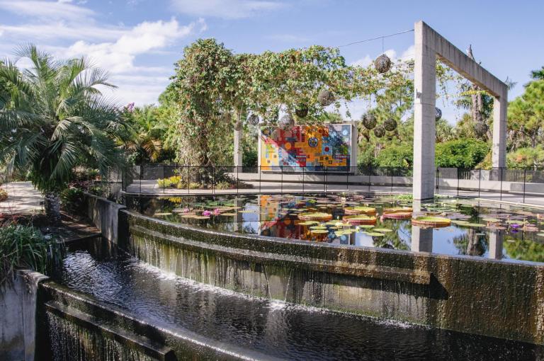 An image of a fountain at Naples Botanical Gardens An image of a fountain at Naples Botanical Gardens