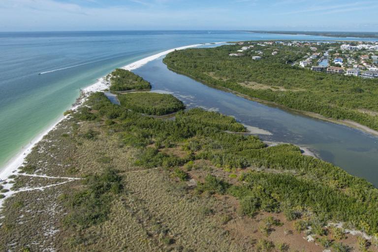 Aerial view of Tigertail Beach