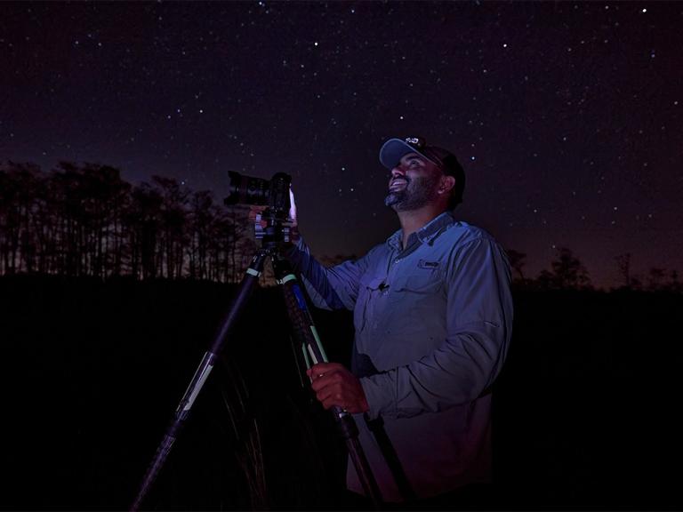 Anthony Sleiman shooting dark skies in Big Cypress Natural Preserve